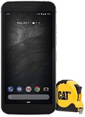 Cat S52 Smartphone (14,35cm (5,65 Zoll) HD+ Display, 64GB interner Speicher und 4GB RAM, Dual-SIM, Android 9 (Upgrade auf 10)) Edition inkl. Maßband - Schwarz