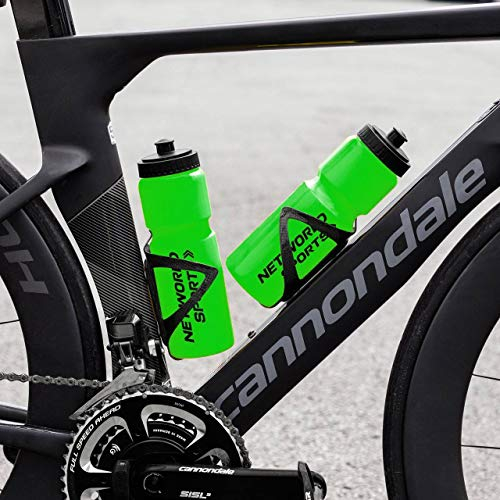 FORZA Borraccia Da Ciclismo [750ml] | Borracce Sportive Senza Ftalati – 9 Colori Disponibili | Confezione da 1,10,20 o da 96 (Verde, Pacco da 1)