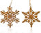 B2S BACK2SEASON Metall Schneeflocken zum Hängen Rost Baumdeko Edelrost Flocke Eiskristall Winter 2er Set