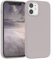EAZY CASE Premium Silikon Handyhülle kompatibel mit iPhone 12 Mini, Slimcover mit Kameraschutz und Innenfutter, Silikonhülle, Schutzhülle, Bumper, Handy Case, Hülle, Softcase, Rosa Braun