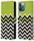 Head Case Designs Lime Green Colour Block Chevron Leather Wallet Case Compatible With Apple iPhone 13 Pro Max