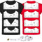 T-Shirt-Lineal mit Führung zur Mitte, Vinyl, transparenter V-Ausschnitt/rundes PVC-Lineal für Ausrichtung, Wärmepresse, Kinder, Jugendliche und Erwachsene, Maße vorne und hinten (25,4 cm), 9 Stück