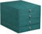 Rhodia 194578C - Schubladenbox mit 4 Laden, 24, 8x32, 7x22, 8 cm, aus Kunstleder, elegant und praktisch, 1 Stück, Pfaugrün