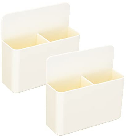 2 Packs White Magnetic Marker Holder for Whiteboards / Fridge / Refrigerator, Magnetic Pen Holder Dry Erase Tray with Anisotropic Magnet Backing