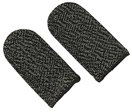 Mobile Game Finger Sleeves, 2PCS Finger Sleeves for Gaming, Antisweat Thumb Sleeves for Mobile Gaming, Breathable Pro Gaming Finger Gloves, Weightless Magnetic Touch Screen Finger Sleeves Black