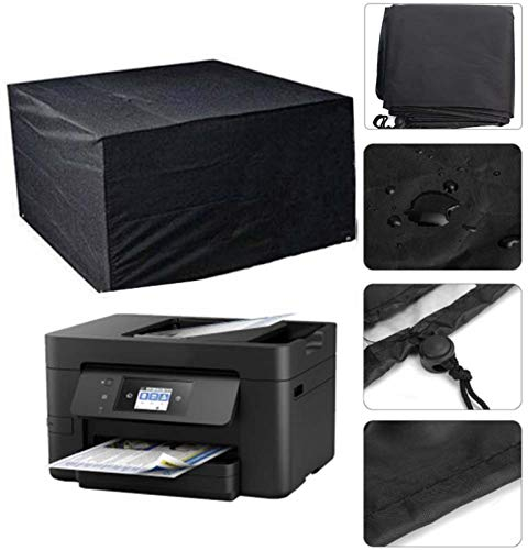 GIMOCOOL Drucker Staubschutzhülle Schutzhaube Abdeckung 45x40x25CM, Schwarzer Antistatischer Printen Schutzhaube, Wasserfester Polyester Baumwolle Schutzhaube für Epson Workforce WF-3620