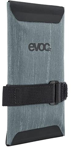 EVOC TOOLWRAP WP Bicycle Saddle Bag (Travel Bag, Waterproof, Reflective Logo, Three compartments, Dirt-Repellent Material, Weight: 80 g, Dimensions: 1 x 9 x 20 cm), Steel