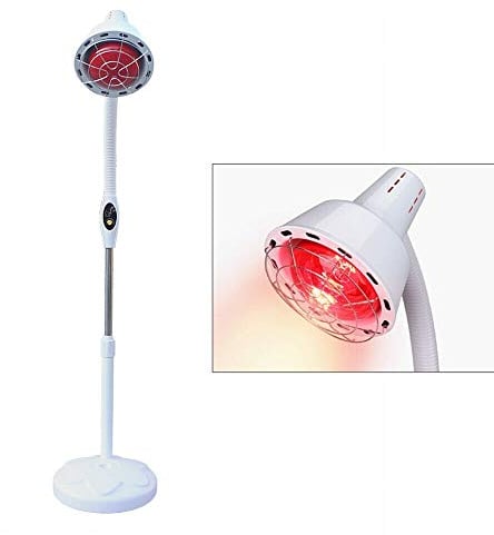 FUROMG 275W Infrarotlampe Wärmelampe Wärmestrahler Rotlicht Strahler Infrarotlampe Infrarot Therapie Lampe mit Rädern Stand