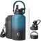 Coolplus 64 oz Insulated Water Bottle with Paracord Handle & 3 Lid, Half Gallon Water Bottle Food-grade Vacuum Large Water Jug Flask, Keep 24H Hot 48H Cold, Leak Proof & BPA-Free