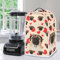 Poceacles Pug Dog Herat Print Blender Cover Kitchen Small Appliance Dust Cover Food Processor Dust Cover Large Size 9.4L x 7.2W x 15.9H