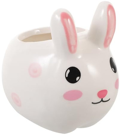 POPETPOP Succulent Flower Pot Bunny Statue Animal Pot Rabbit Flower Pot House Plant Pots Mini Succulent Plants Cartoon Succulent Planter Bunny Ceramic Pot Combination Ceramics Household