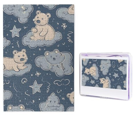 1000 Piece Jigsaw Puzzle - Teddy Bear Picture Puzzles for Adults Challenging Puzzle Personalized Wooden Puzzle Photo Puzzle Gifts 29.5 X 19.7