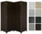 HEXIM Paravent 180x180 cm - Trennwand 4-teilig klappbar für Innenbereich - Büro Heimbüro Privatsphäre Raumtrenner Stellwand freistehend (LR187-coffe)