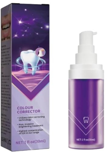 Correttore viola ad azione rapida alla menta, dentifricio sbiancante per la protezione dei denti, dentifricio sbiancante per i denti viola, alito fresco, rimuove le macchie dei denti