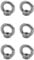 6Pcs M8 Nut, M8 Eye Bolt, Eye Bolts Heavy Duty, Suitable for Lifting Accessories Lifting Ring Bolts, for Industry, Shipbuilding, Construction Sites, Craftsmen, Trailers