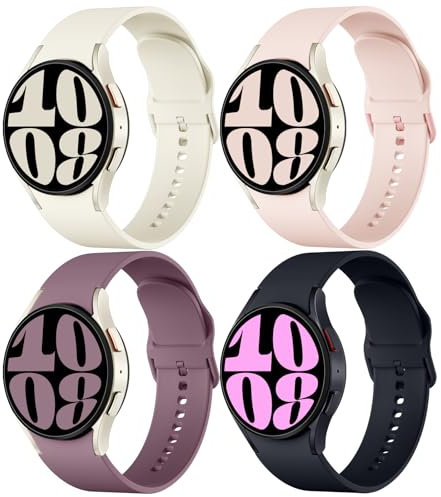 Easuny Armband Kompatibel mit Samsung Galaxy Watch 7 6 5 4 FE Armband 40mm 44mm, Keine Lücke Silikon Bänd für Galaxy Watch 5 Pro 45mm/Galaxy Watch 6 4 Classic 47mm 43mm 46mm 42mm Armband Damen Herren