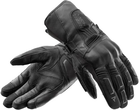 REBELHORN Tracer WP Gants de Moto pour Homme | Cuir | Protections pour Les articulations | Membrane HydraShield imperméable et Respirante