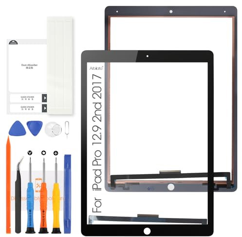 Für iPad Pro 12.9 2017 2nd 2 Touchscreen Ersatz A1671 A1670 Touchscreen Digitizer Sensor mit Reparatursets (nicht LCD) (Schwarz)