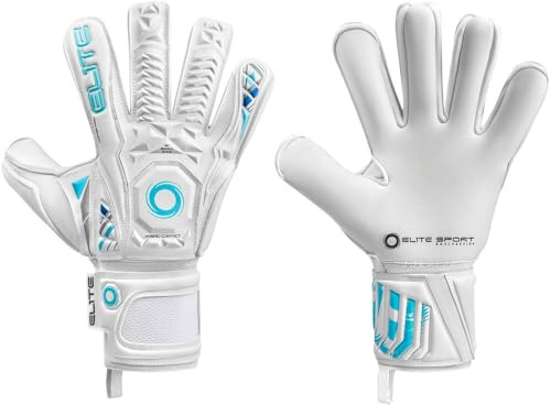 Elite - Torwarthandschuhe Supreme 11 Weiß, 3D-Design, 5mm Latex, Verstärkter Rückenschaum