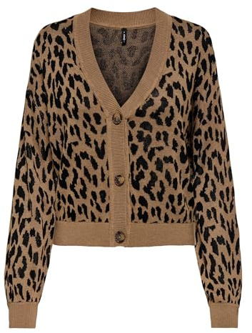 ONLY Damen Onlvienna Ls Jq Leo Cardigan Cs KNT Onlvienna Ls Jq Leo Cardigan Cs KNT (1er Pack)