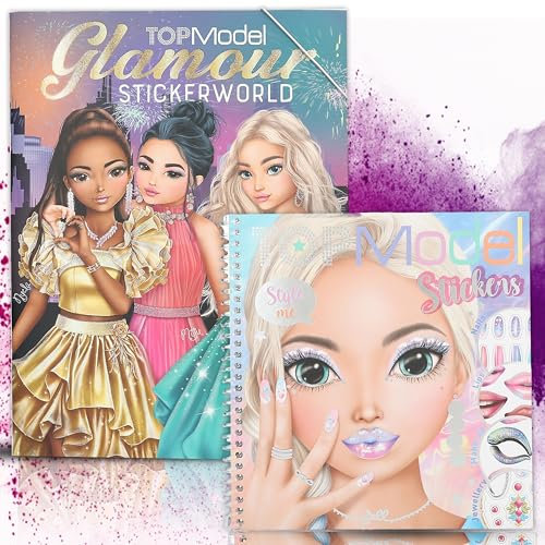 TOPModel Glamour Stickerworld & TOPModel Dress Me Up FACE – Kreative Sticker- und Designsets für junge Modefans, zum Gestalten stylischer Looks und Gesichtsmake-ups – Perfekt für kreative Stunden