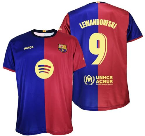 Maillot FC Barcelone pour Adulte 1ère équipe 24-25, Réplique Officielle Lewandowski
