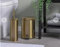 New Shinny 2pc of Gold Pedal Bin with 3 Liters Capacity and Metal Toilet Brush Holder