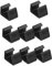 SWOOMEY 8St Möbelclips aus Rattan Gartenmöbel Möbelklammern Möbelbefestiger aus Rattan im Freien Rattanmöbel Klemmen Sofa Befestigungsklemmen Sofa-Verbindungsklemmen Sofa-Clips pp Black