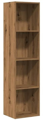 vidaXL Bibliothèque/Meuble TV chêne Artisanal 36x30x143 cm, bibliothèque, étagère de Rangement, Armoire de Bureau, étagère à Livres
