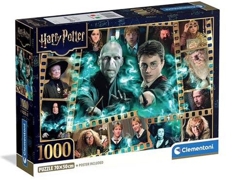 Clementoni Puzzle - Harry Potter 500 Stücke, Compact Box - Puzzle für Erwachsene 14-99 Jahre, Geschenk für Mann und Frau, Made in Italy, 37048