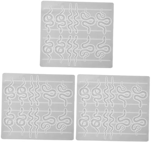 jojofuny 3 Stück Ohrringform Form Für Schlangenohrringe Streich Schmuck Diy Formen Für Ohrstecker Lassen Schlangenformen Form Zur Herstellung Von Ohrringen Schimmel Für Diy Weiß Kieselgel