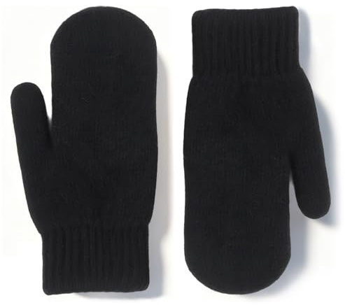 YUSHWENPTY Winterhandschuhe Unisex, 1 Paar Fleecehandschuhe Winter, Warme Handschuhe Damen, Dicke Thermo Handschuhe Herren, Fäustlinge Gestrickt für Winteraccessoires, Weihnachtsgeschenke