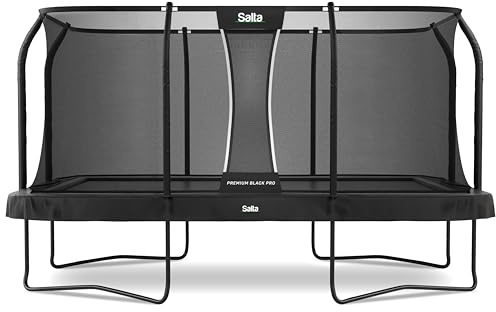 Salta Premium Black Pro - 460x280cm - TÜV geprüft - Schwarz - Outdoor Trampolin, Gartentrampolin, Rechteckig - Schwarz