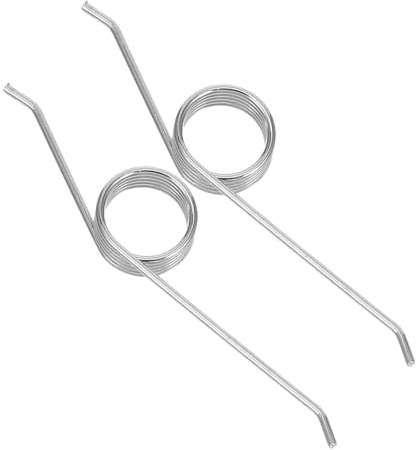 Trash Can Lid Spring 2pcs Stainless Steel Torsion Spring | Silver Repair Part, Wear-resistant Reusable Design, Easy Installation for Home and Office Use