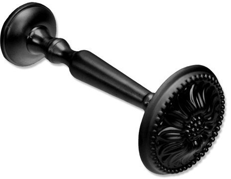 Interdeco Raffhalter/Schalhalter in Schwarz Blume