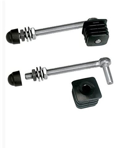 2 charnières pour portillons de jardin, profil carrés 30x30mm Long 130mm LOCINOX