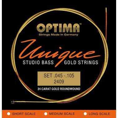 Optima cordes de basse électrique Unique Studio Gold Strings 4-str. short sc 2409S