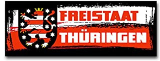 Aufkleber/Sticker Thüringen Freistaat TH Bundesrepublik Erfurt 19x7cm A2009