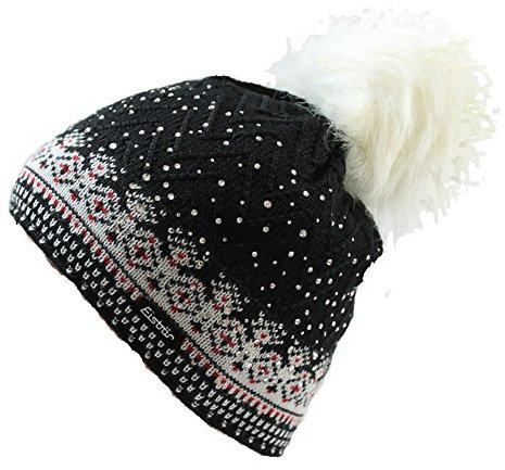 Eisbär Mütze - Connor Lux Crystal mit Swarovski-Elementen (schwarz)