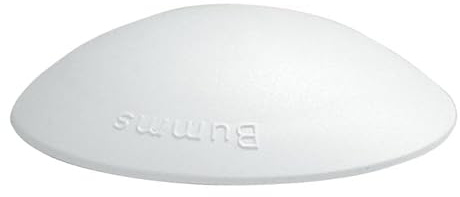 FELGNER BUMMS Türstopper | Türpuffer Türsicherheit aus Kunststoff | Anbringen zum Schutz von Wand, Schrank, Tür, Glas, Fliese, Tapete uvm.| Durchmesser 60mm, Höhe 15mm | Farbe: weiß