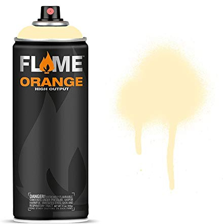 Molotow Flame Orange Spray Paint - Matt Acrylic 400ml Can Vanilla FO-100
