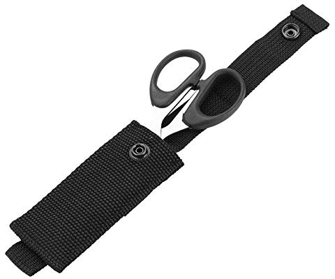 Asixx Scherenhülle, Outdoor Schere Tasche, Schere Manteltasche aus 900D Nylon mit Kupferner Knopfverschluss für Sanitäter, Fischer, Rigger usw