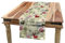 ABAKUHAUS Winter Tischläufer, Deer Blumen Weihnachten, Esszimmer Küche Rechteckiger Dekorativer Tischläufer, 40 x 225 cm, Hellgrün