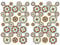 56 Hippie Aufkleber Blumen Sticker selbstklebend Flower Power Dekor für Auto Fahrrad Bus Wände Möbel Retro Style 70er Jahre Kult (Braun Beige, Glanz (R063))