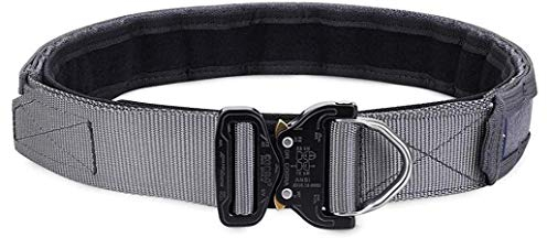 EMERSONGEAR Taktischer Rigger-Gürtel mit Cobra-Schnalle, Schnellverschluss, MOLLE-Riggergürtel, 4,4 cm und 5,1 cm innen außen, robuster Gürtel, Wolf Grau, S (30~ 33)