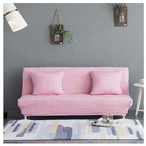 GUOCU 1 Pièce Housse De Clic Clac Canapé-Lit Imprimé Floral Housse pour Canapé sans Accoudoirs Élastique Protection De Canapé Housse pour Maison Bureau Hôtel Restaurant,Rose,3 Place