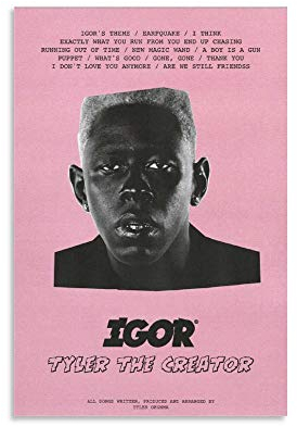 LIANGBO Tyler The Creator Igor Poster Leinwand Kunst Poster und Wandkunst Bilddruck Moderne Familienzimmer Dekor Poster 24x36inch(60x90cm)