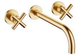 Dornbracht TARA Wand Waschtischbatterie, ohne Ablaufgarnitur, Ausladung 240mm, Bausatz-Endmontage, 36717892-28, Farbe: Messing gebürstet