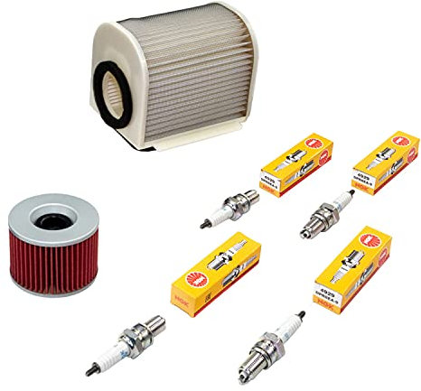 Wartungspaket Luftfilter + Ölfilter + Zündkerzen für Yamaha XJR 1200 XJR 1300 XJR1200 XJR1300 Baujahr 1995-2006