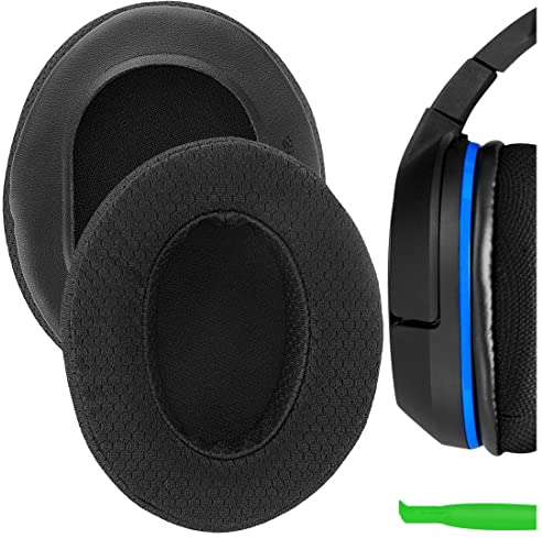 Geekria Cuscinetti auricolari di ricambio per Turtle Beach Stealth 400, 500X, 700X, 420X, Ear Force XO SEVEN, XP500, PX5, PX4, X42, auricolari per cuffie, auricolari (nero)